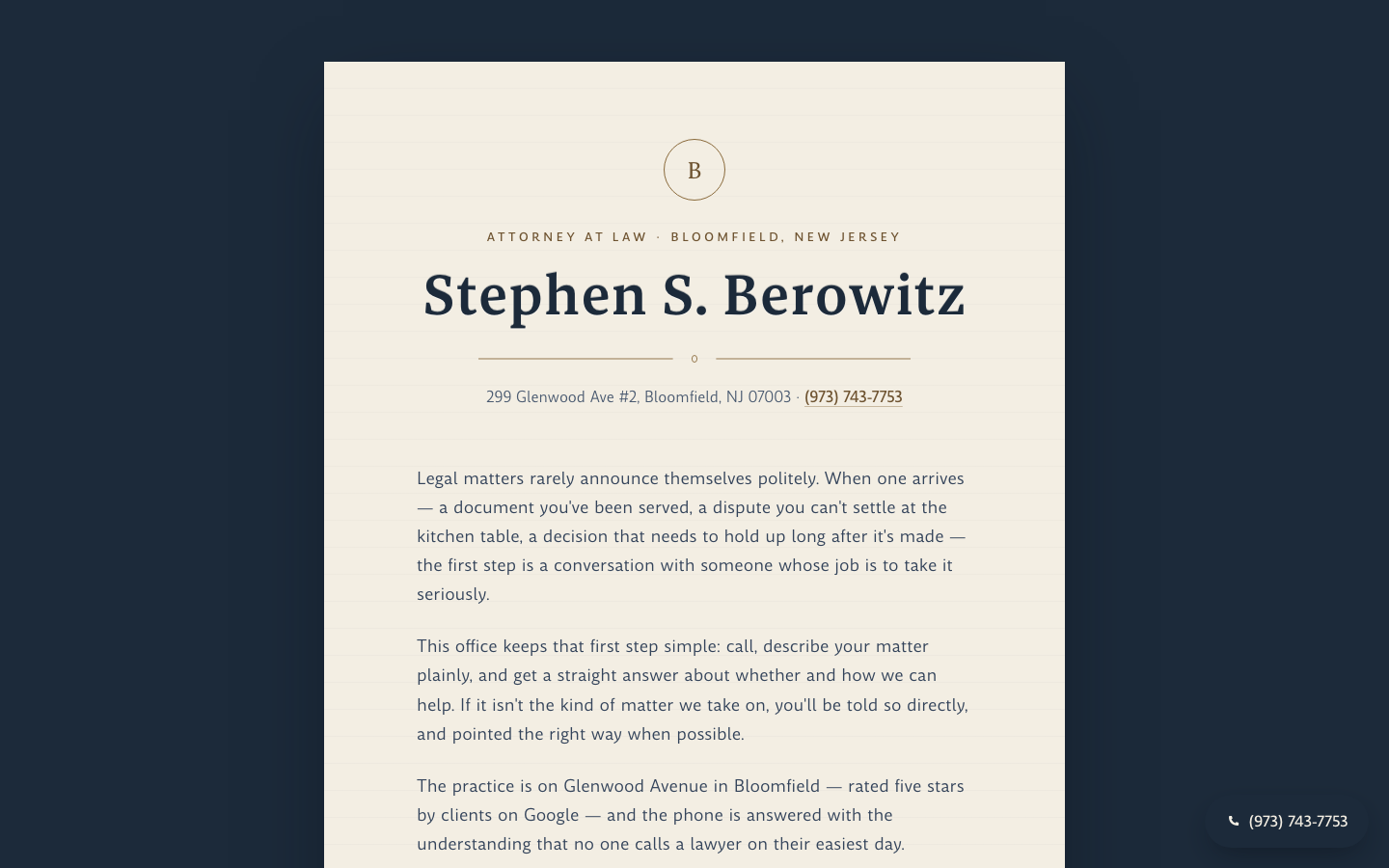 Law Office of Stephen S. Berowitz