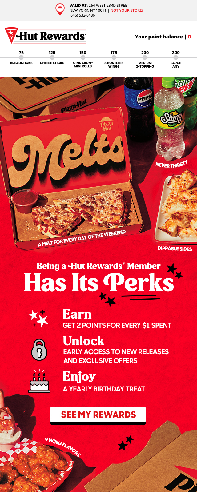 Pizza Hut — Hut Rewards Onboarding